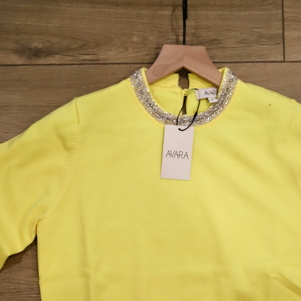 Yellow Women's Top with Silver Accents